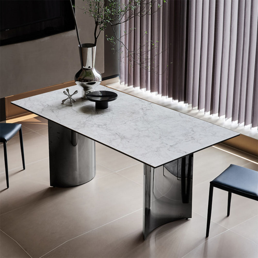 LIVARA DT1030 Minimalist Style 140-160-180-200cm Sintered Stone Dining Table