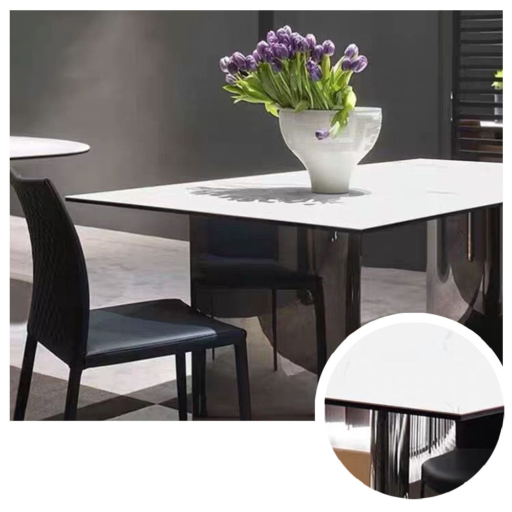 LIVARA DT1030 Minimalist Style 140-160-180-200cm Sintered Stone Dining Table