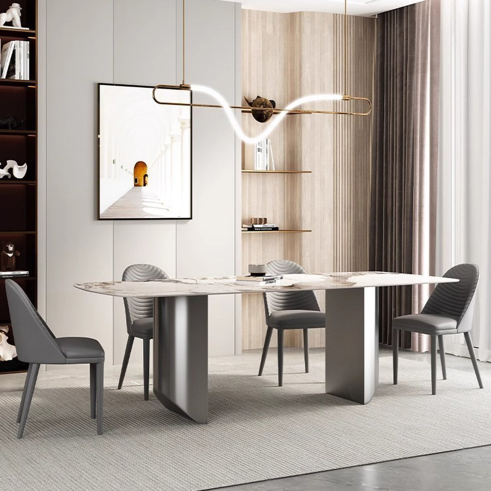 LIVARA DT1031 Modern Minimalist Style 140-160-180cm Sintered Stone Dining Table