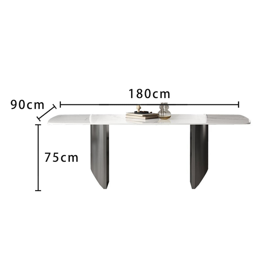 LIVARA DT1031 Modern Minimalist Style 140-160-180cm Sintered Stone Dining Table