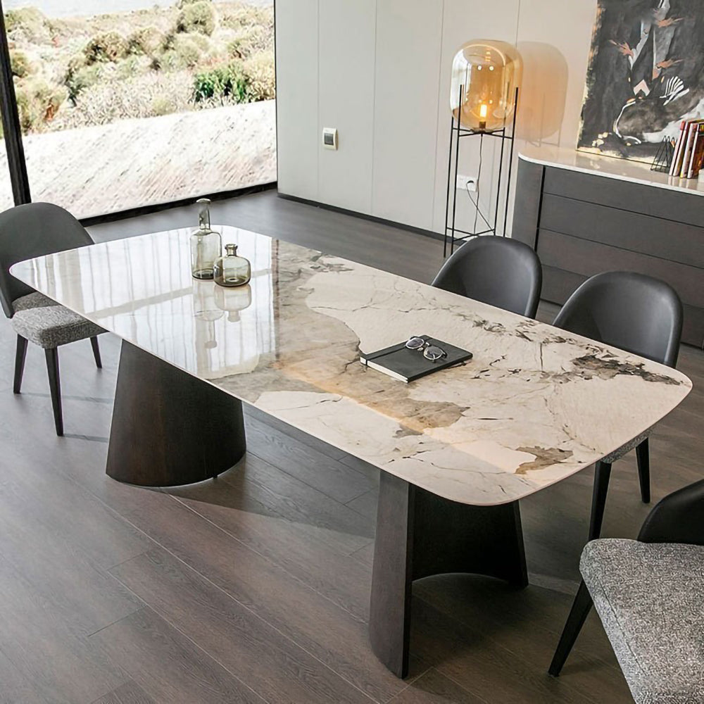 LUXORA DT1032 Minimalist Style 140-160-180cm Sintered Stone Dining Table