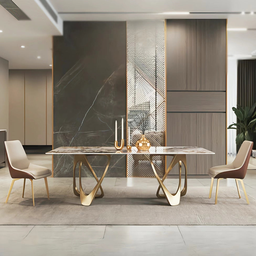 LUXORA DT1035 Light Luxury Style 130-140-160-180cm Sintered Stone Dining Table