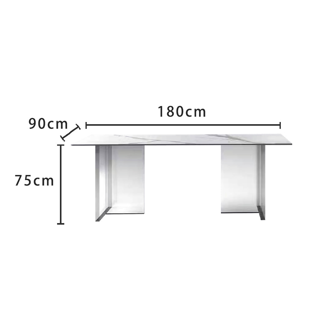 LUXORA DT1036 Minimalist Style 140-160-180cm Sintered Stone Dining Table