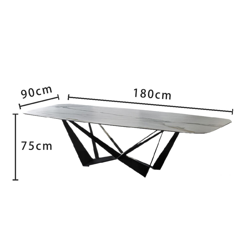 LUXORA DT1038 Minimalist Style 140-160-180cm Sintered Stone Dining Table