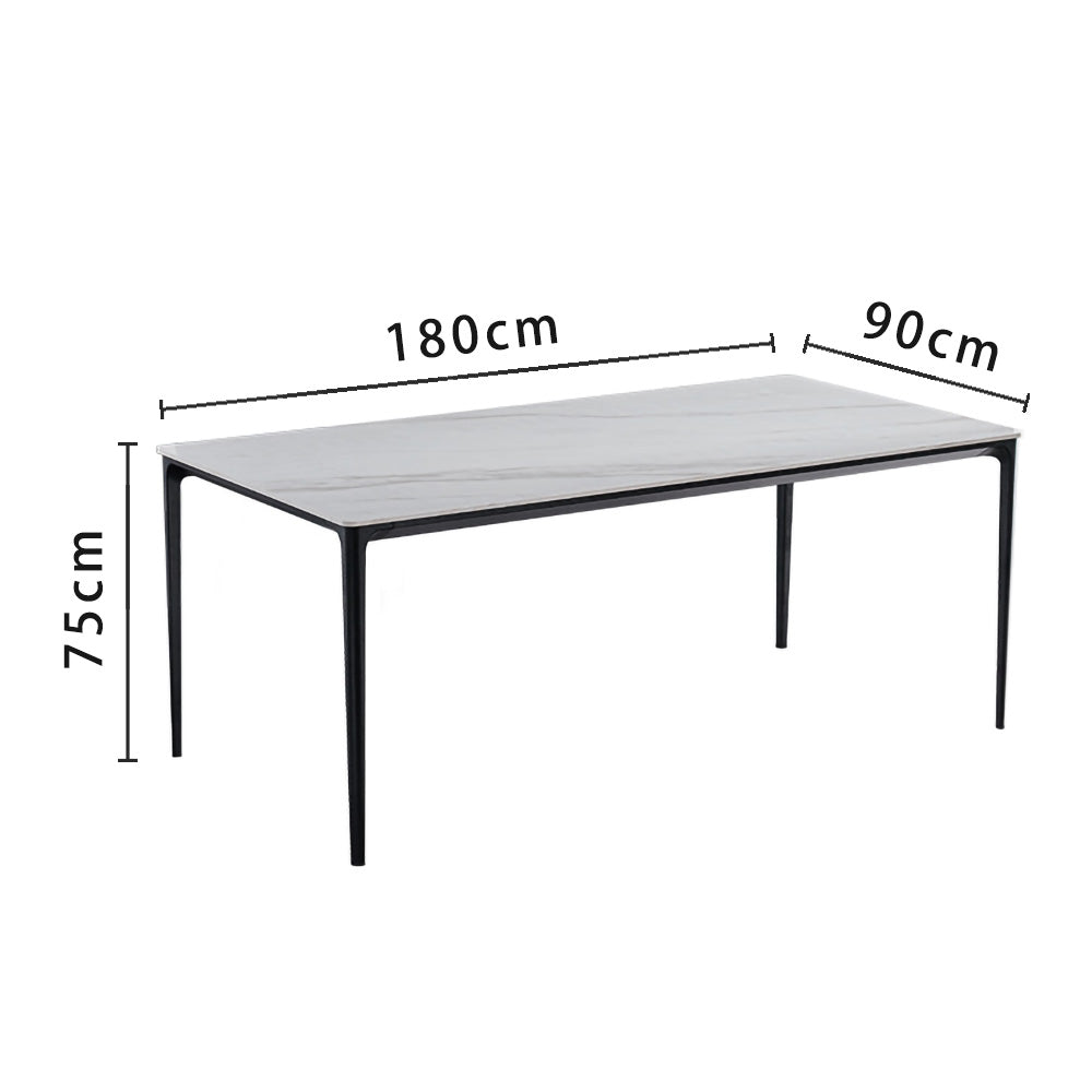 LIVARA DT1041 Minimalist Style 140-160-180cm Sintered Stone Dining Table