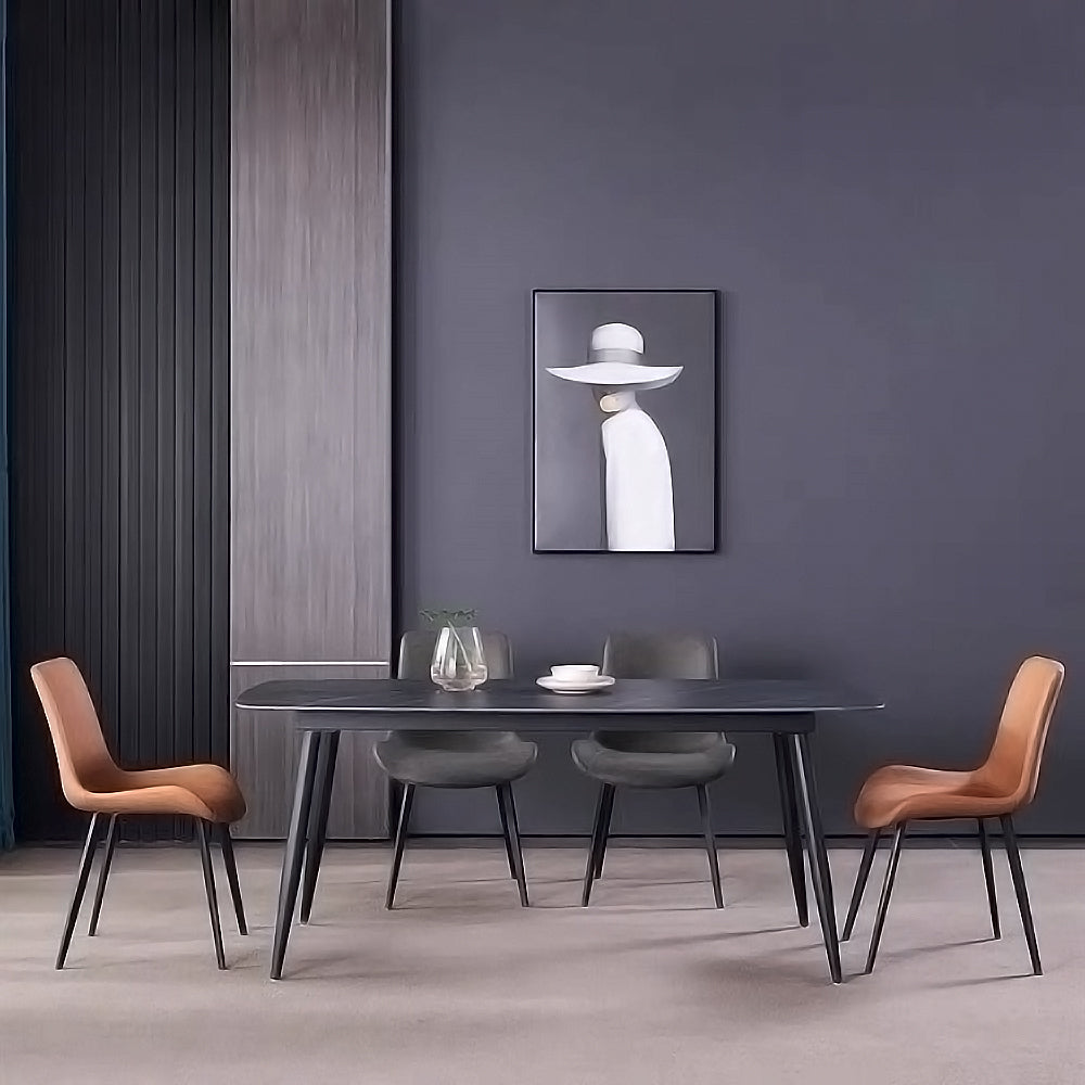 LIVARA DT1042 Minimalist Style 130-140-160-180cm Sintered Stone Dining Table