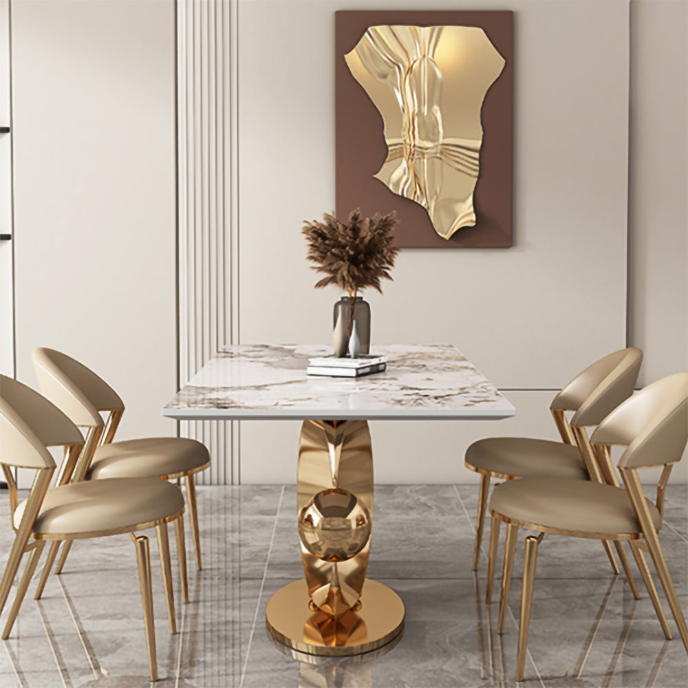 LUXORA DT1054 Light Luxury Style 140-160-180cm Sintered Stone Dining Table