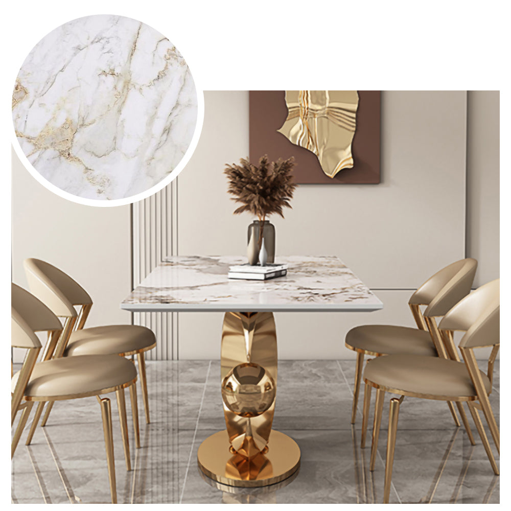 LUXORA DT1054 Light Luxury Style 140-160-180cm Sintered Stone Dining Table