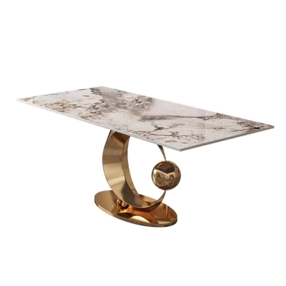 LUXORA DT1054 Light Luxury Style 140-160-180cm Sintered Stone Dining Table