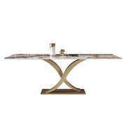 LUXORA DT1058 Light Luxury Style 130-140-160-180cm Sintered Stone Dining Table