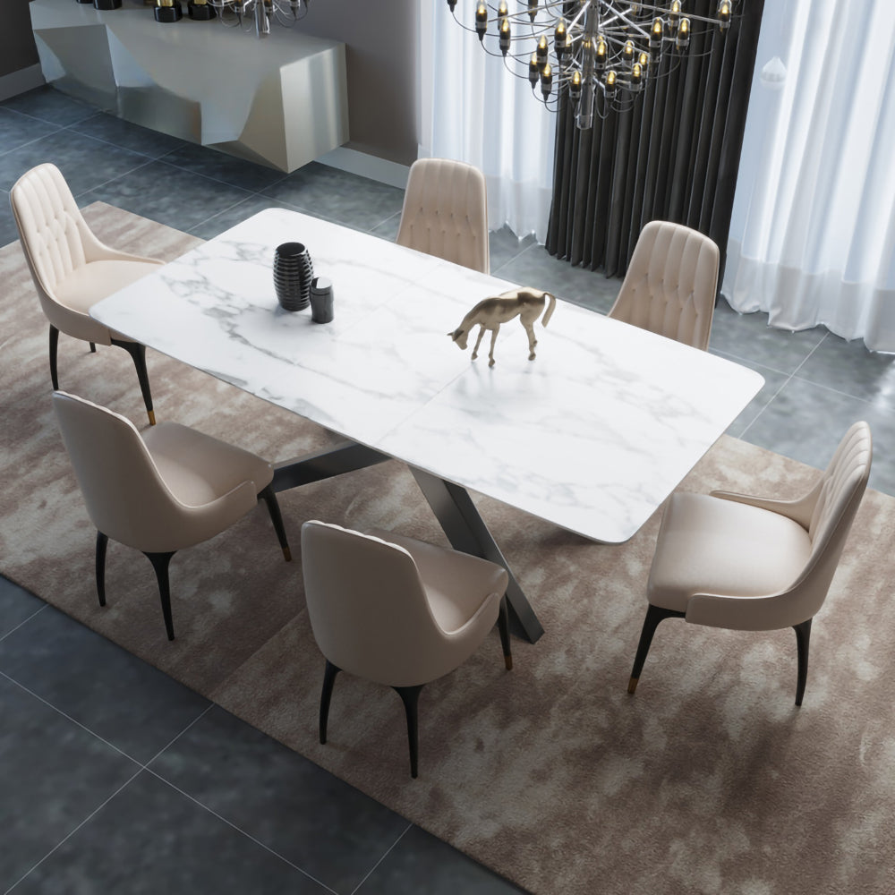 LUXORA DT1060 Minimalist Style 140-160-180cm Sintered Stone Dining Table