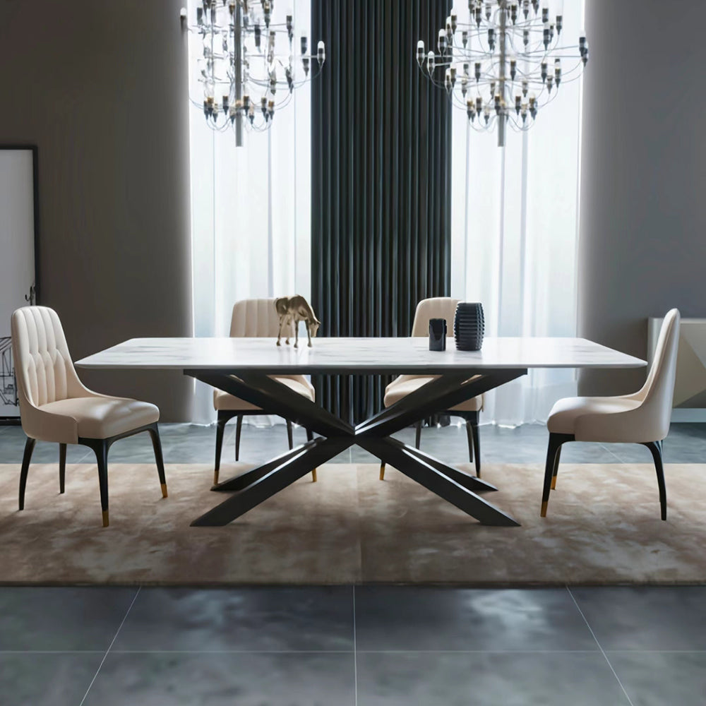 LUXORA DT1060 Minimalist Style 140-160-180cm Sintered Stone Dining Table