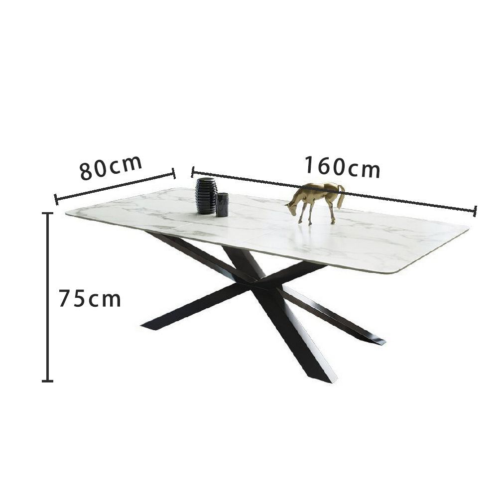 LUXORA DT1060 Minimalist Style 140-160-180cm Sintered Stone Dining Table