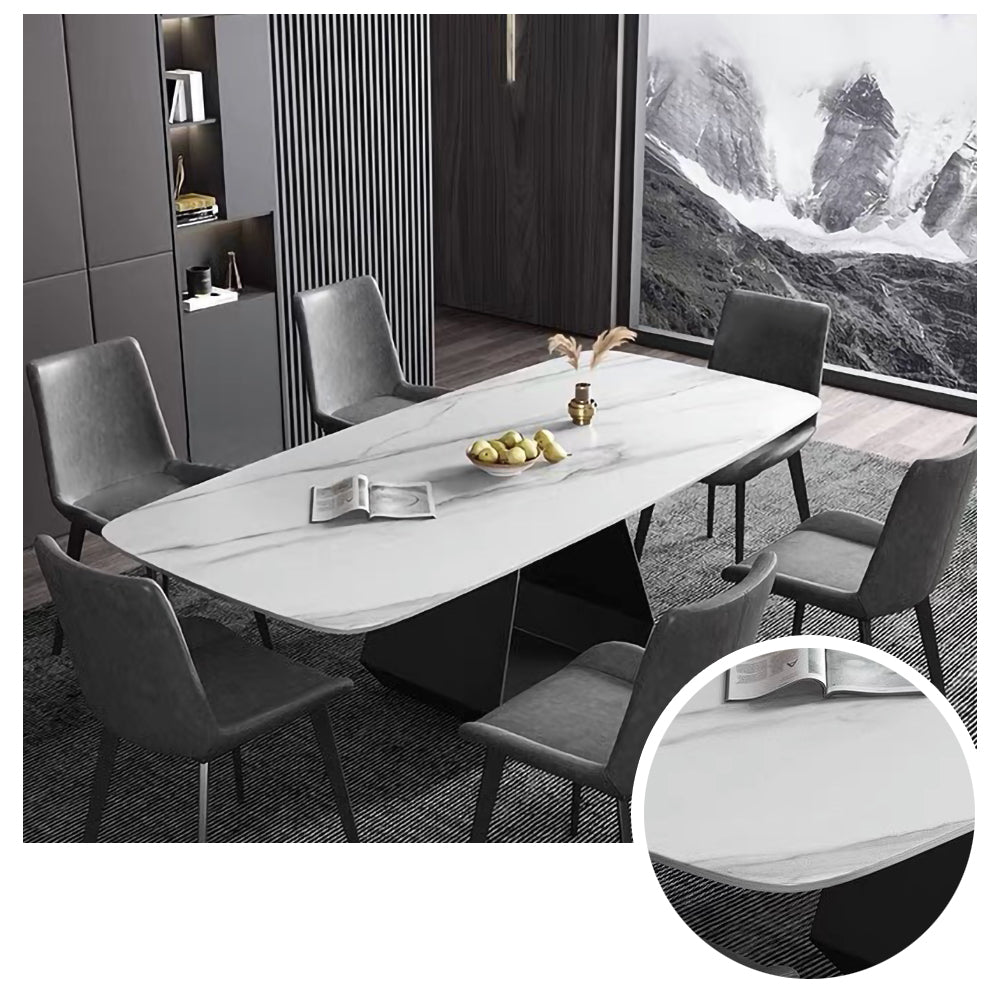 LUXORA DT1063 Modern Simplicity Style 130-140-160-180cm Sintered Stone Dining Table-White