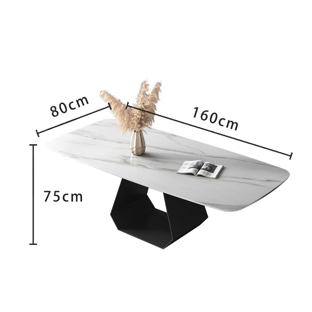LUXORA DT1063 Modern Simplicity Style 130-140-160-180cm Sintered Stone Dining Table-White