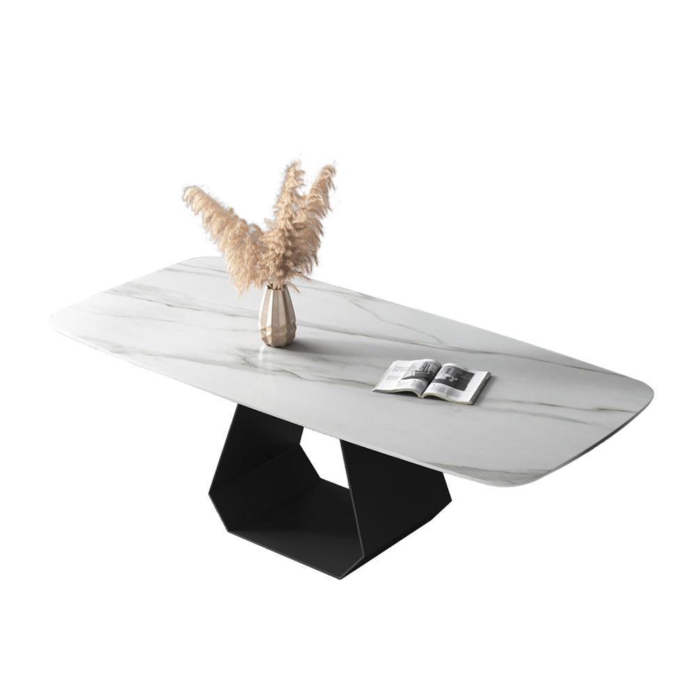 LUXORA DT1063 Modern Simplicity Style 130-140-160-180cm Sintered Stone Dining Table-White