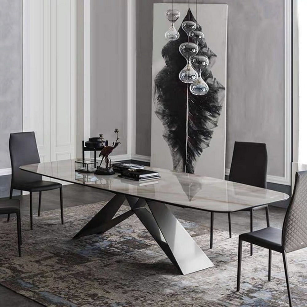 LIVARA DT1064 Minimalist Style 140-160-180cm Sintered Stone Dining Table