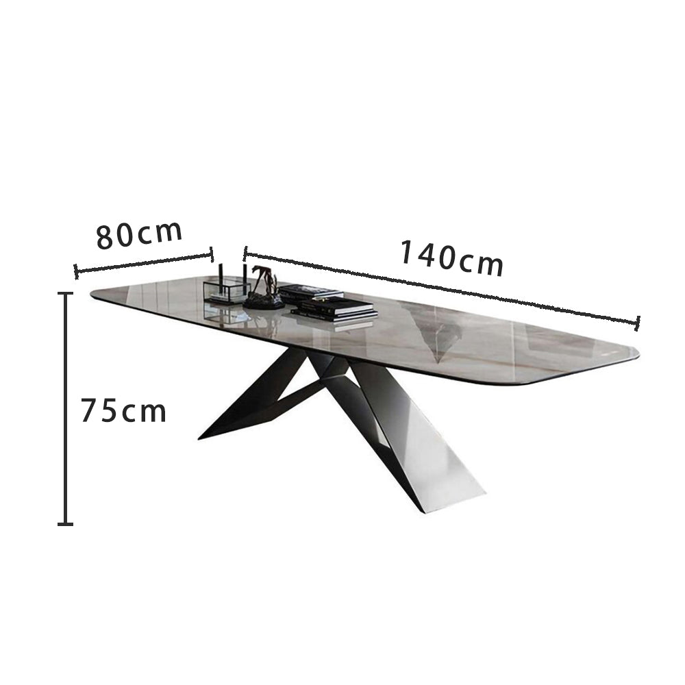 LIVARA DT1064 Minimalist Style 140-160-180cm Sintered Stone Dining Table