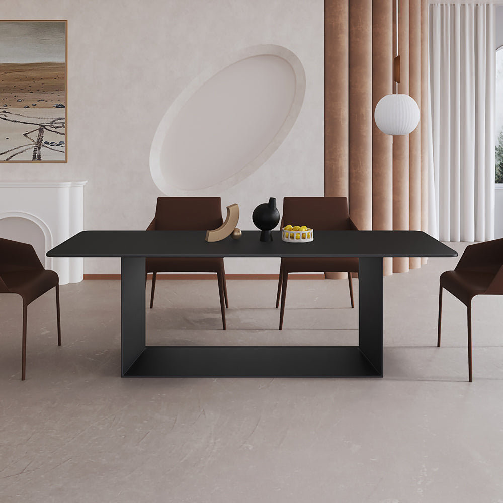 LIVARA DT1065 Modern Simplicity Style 140-160-180cm Sintered Stone Dining Table-Black