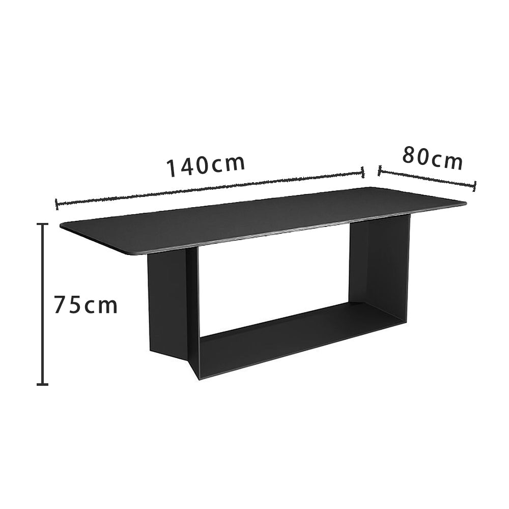 LIVARA DT1065 Modern Simplicity Style 140-160-180cm Sintered Stone Dining Table-Black