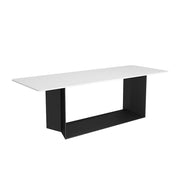 LIVARA DT1065 Modern Simplicity Style 140-160-180cm Sintered Stone Dining Table-White&Black