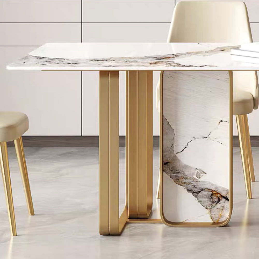 LUXORA DT1070 Light Luxury Style 140-160-180cm Sintered Stone Dining Table