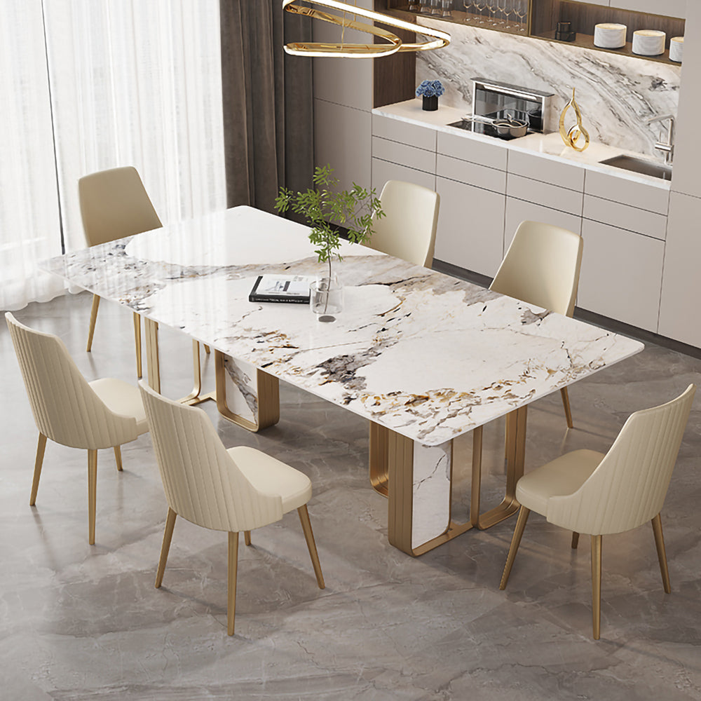 LUXORA DT1070 Light Luxury Style 140-160-180cm Sintered Stone Dining Table