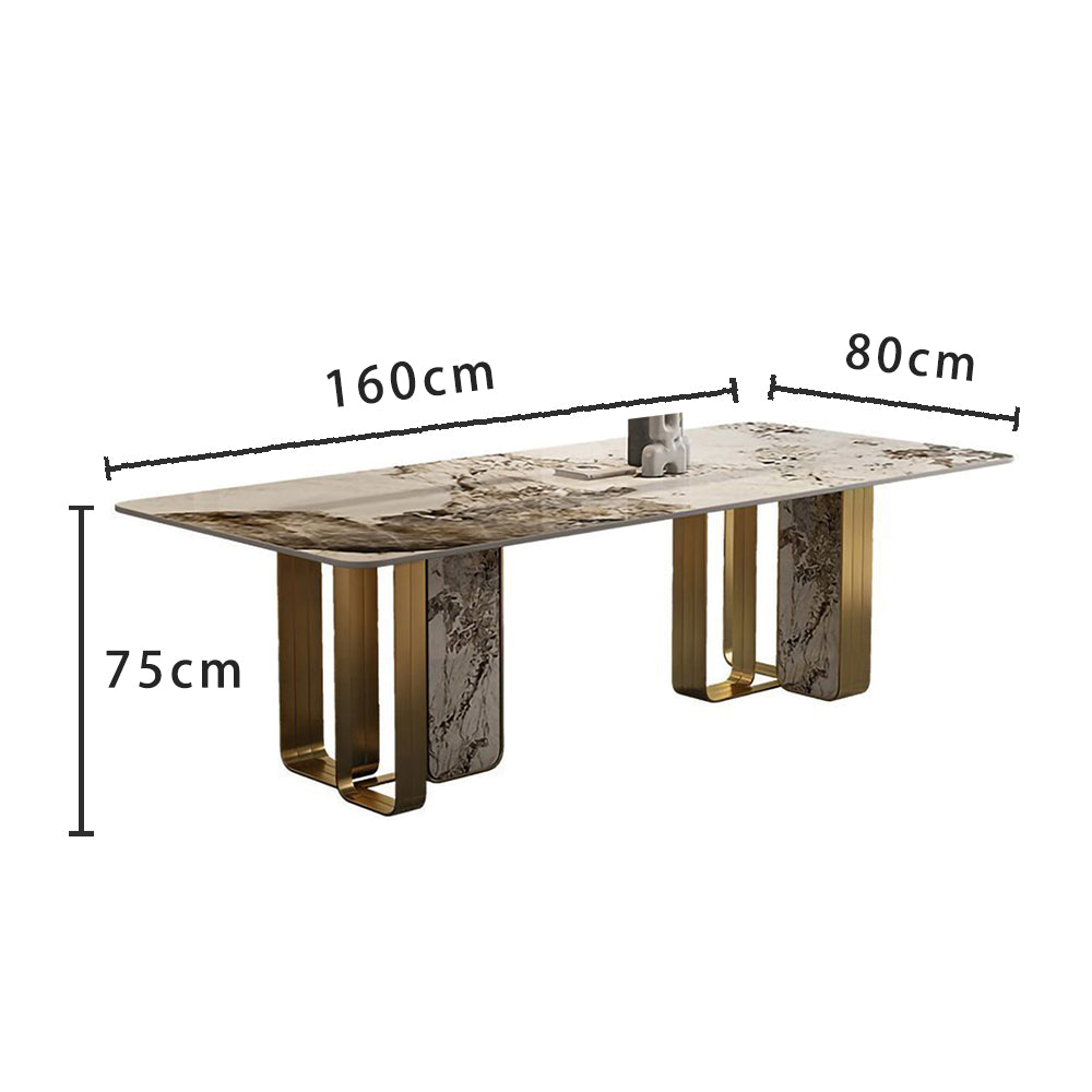 LUXORA DT1070 Light Luxury Style 140-160-180cm Sintered Stone Dining Table