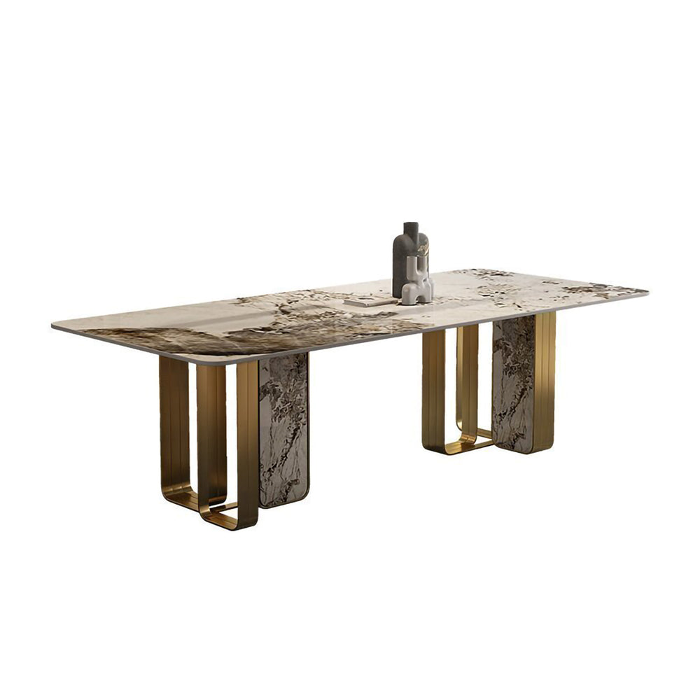 LUXORA DT1070 Light Luxury Style 140-160-180cm Sintered Stone Dining Table
