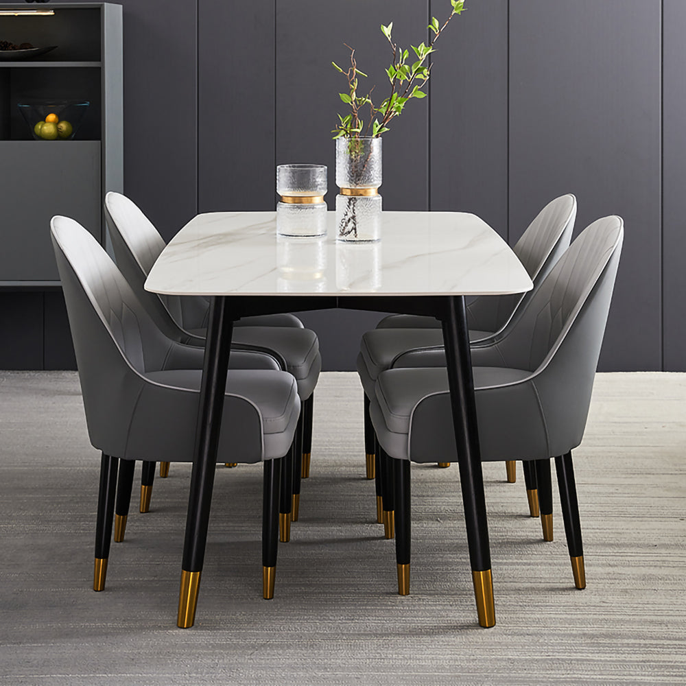 LIVARA DT1073 Light Luxury Style 120-140-160cm Sintered Stone Dining Table