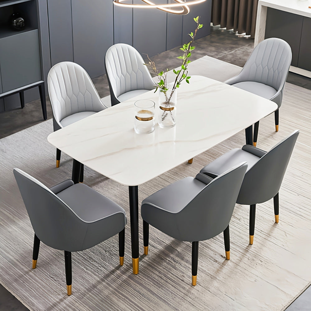 LIVARA DT1073 Light Luxury Style 120-140-160cm Sintered Stone Dining Table