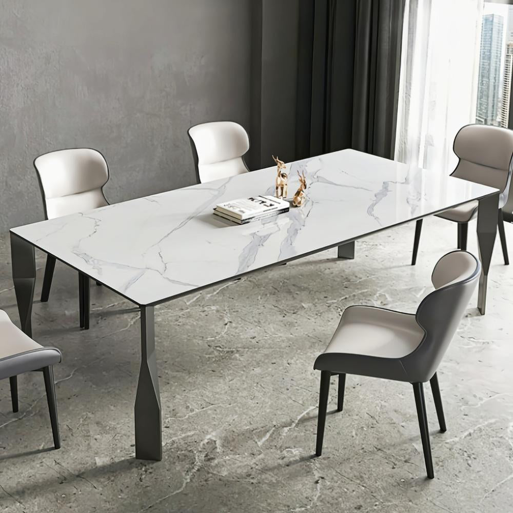 LIVARA DT1075 Minimalist Style 140-160-180cm Sintered Stone Dining Table