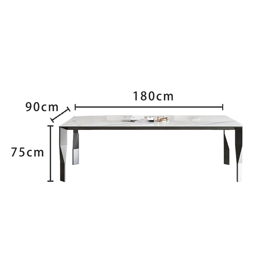 LIVARA DT1075 Minimalist Style 140-160-180cm Sintered Stone Dining Table
