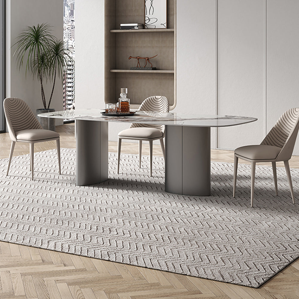 LIVARA DT1078 Minimalist Style 140-160-180-200cm Sintered Stone Dining Table
