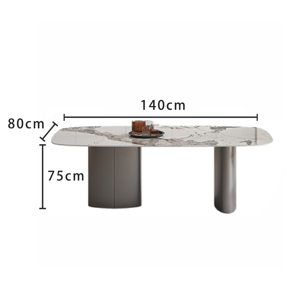 LIVARA DT1078 Minimalist Style 140-160-180-200cm Sintered Stone Dining Table
