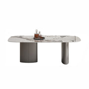 LIVARA DT1078 Minimalist Style 140-160-180-200cm Sintered Stone Dining Table