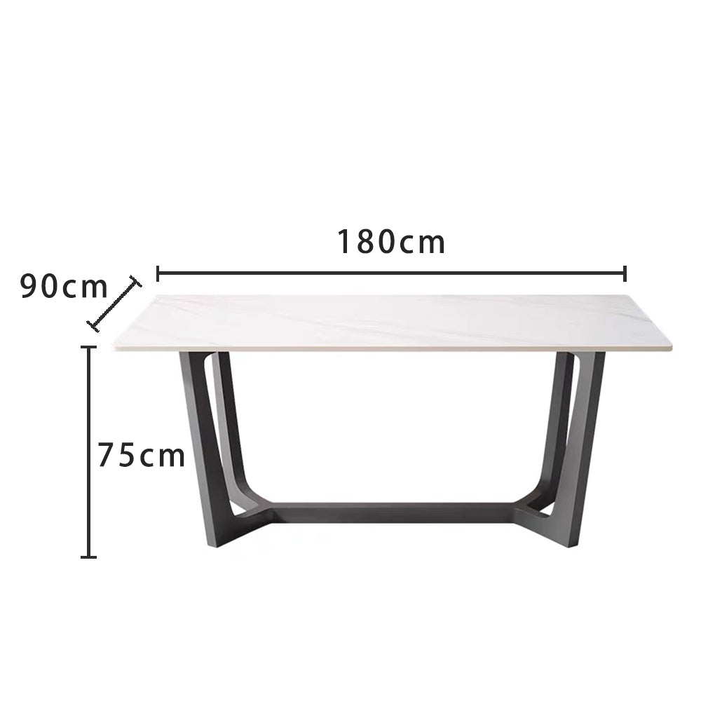 LIVARA DT1079 Minimalist Style 140-160-180cm Sintered Stone Dining Table