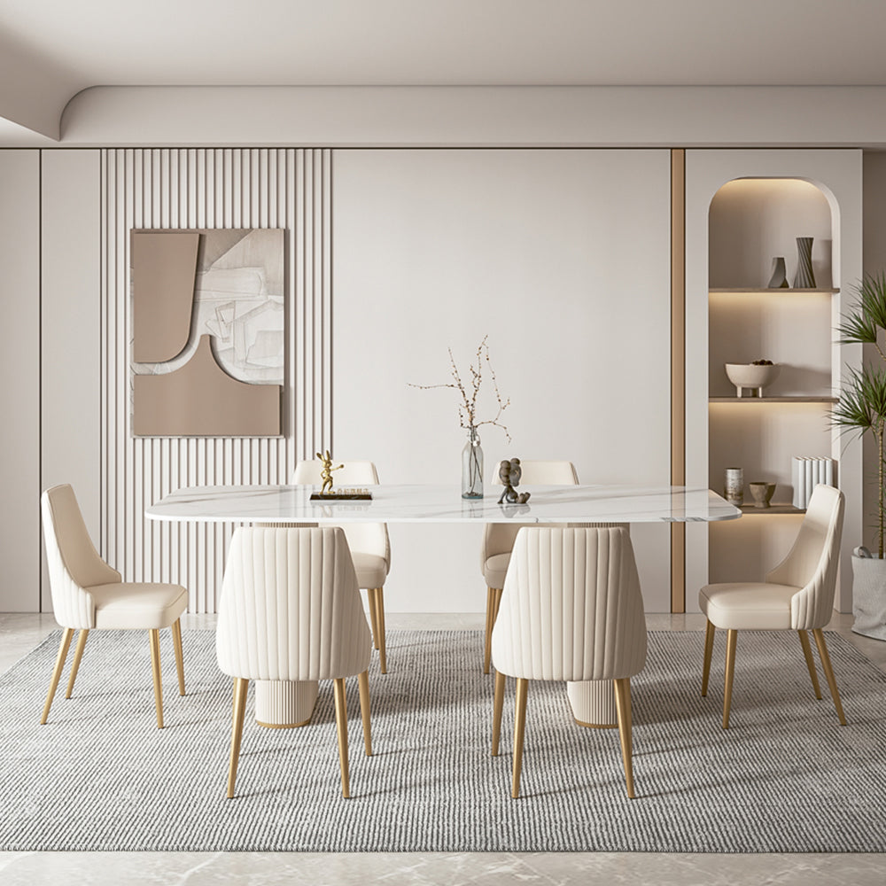 LUXORA DT1091 140/160/180cm Length Dining Table High-quality Sintered Stone Tabletop