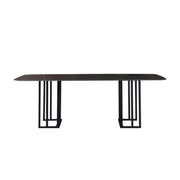 LIVARA DT1101 140/160/180cm Length Sintered Stone Tabletop Dining Table Carbon Steel Legs