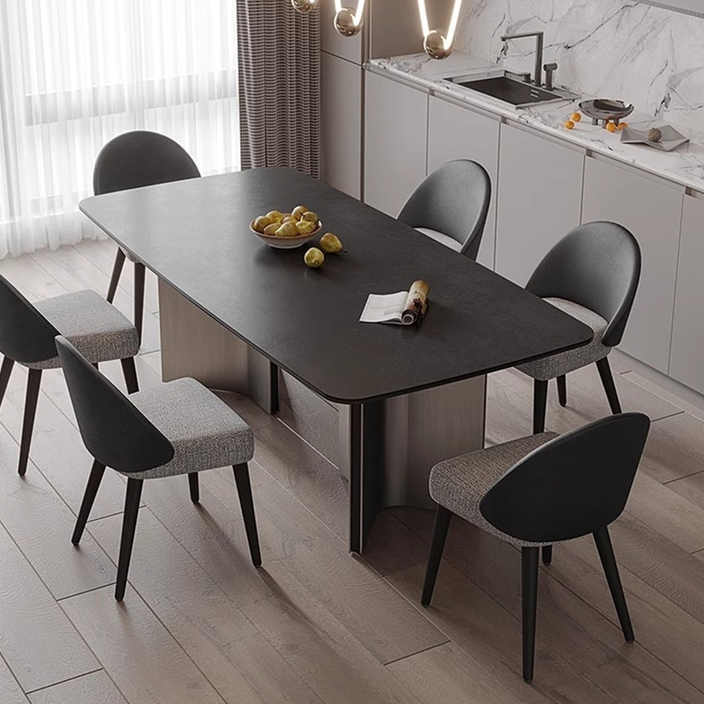 LUXORA DT1103 140/160/180cm Length Sintered Stone Tabletop Dining Table Carbon Steel Legs