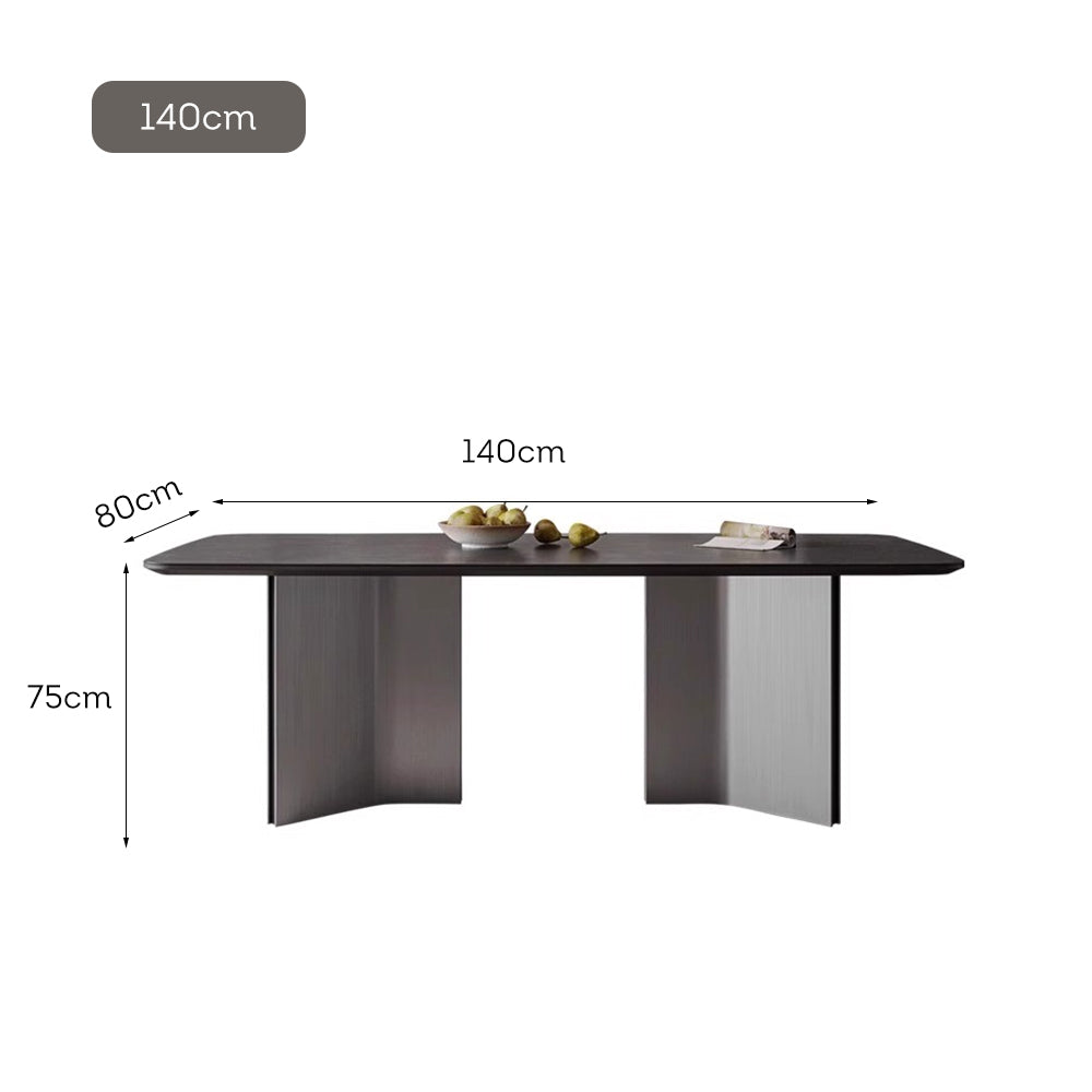 LUXORA DT1103 140/160/180cm Length Sintered Stone Tabletop Dining Table Carbon Steel Legs