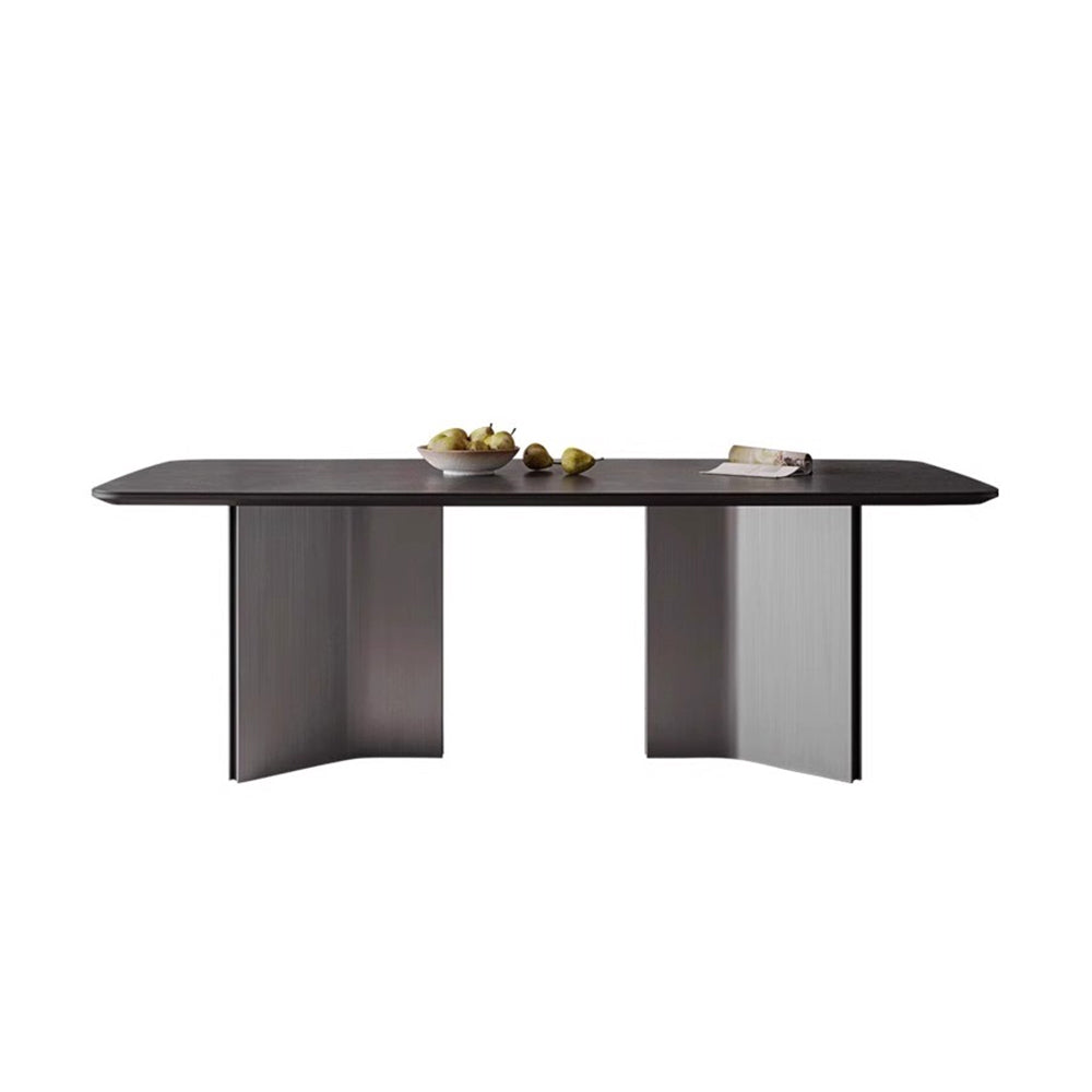 LUXORA DT1103 140/160/180cm Length Sintered Stone Tabletop Dining Table Carbon Steel Legs