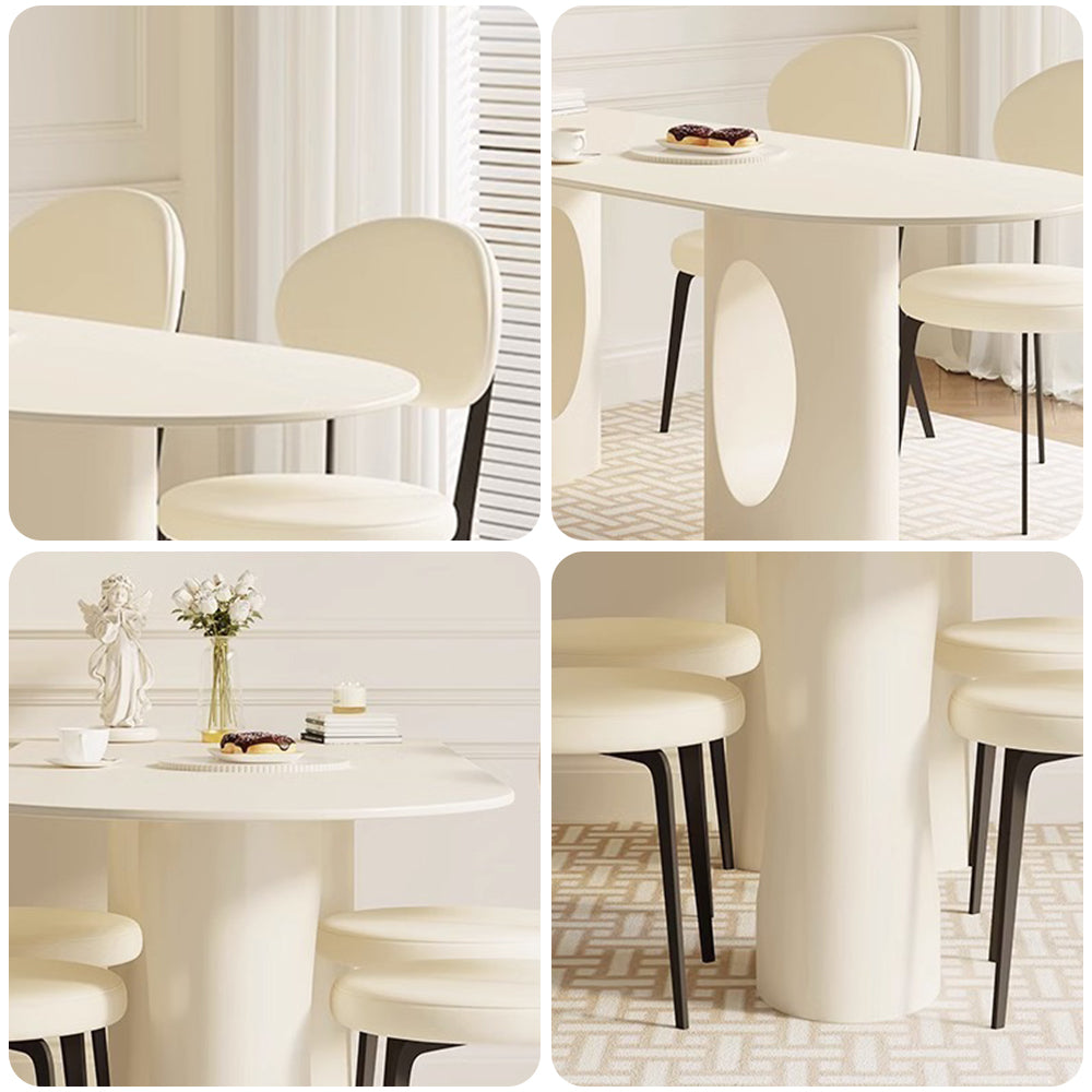 LUXORA DT1104 140/160/180cm Length Sintered Stone Tabletop Dining Table Minimalist Style