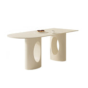 LUXORA DT1104 140/160/180cm Length Sintered Stone Tabletop Dining Table Minimalist Style