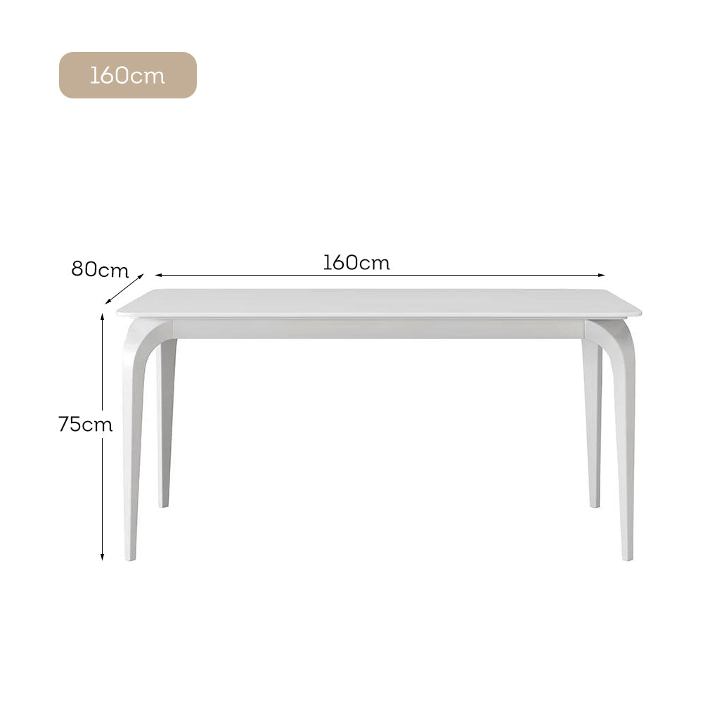 LIVARA DT1105 140/160/180cm Length Sintered Stone Tabletop Dining Table Carbon Steel Legs