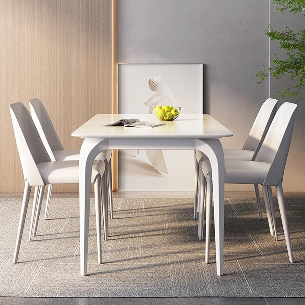 LIVARA DT1105 140/160/180cm Length Sintered Stone Tabletop Dining Table Carbon Steel Legs