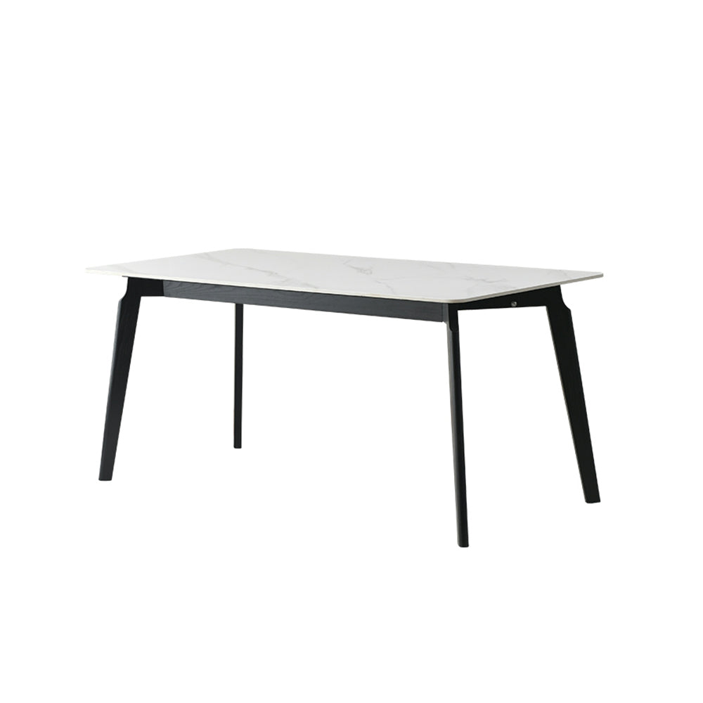 LIVARA DT1121 140/160/180cm Length Sintered Stone Tabletop Dining Table Carbon Steel Legs