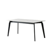 LIVARA DT1121 140/160/180cm Length Sintered Stone Tabletop Dining Table Carbon Steel Legs