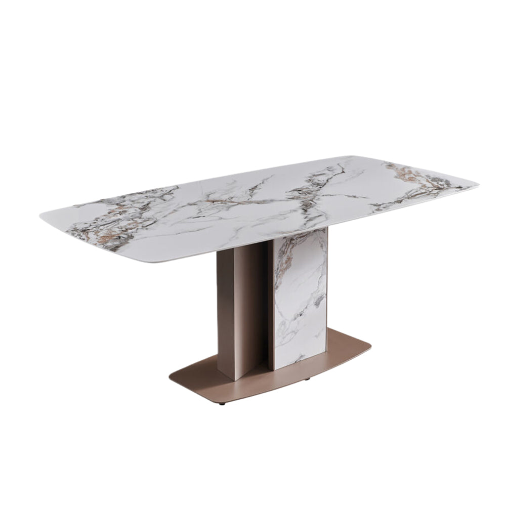 LUXORA DT1129 Light Luxury Style 130-140-150-160cm Sintered Stone Dining Table