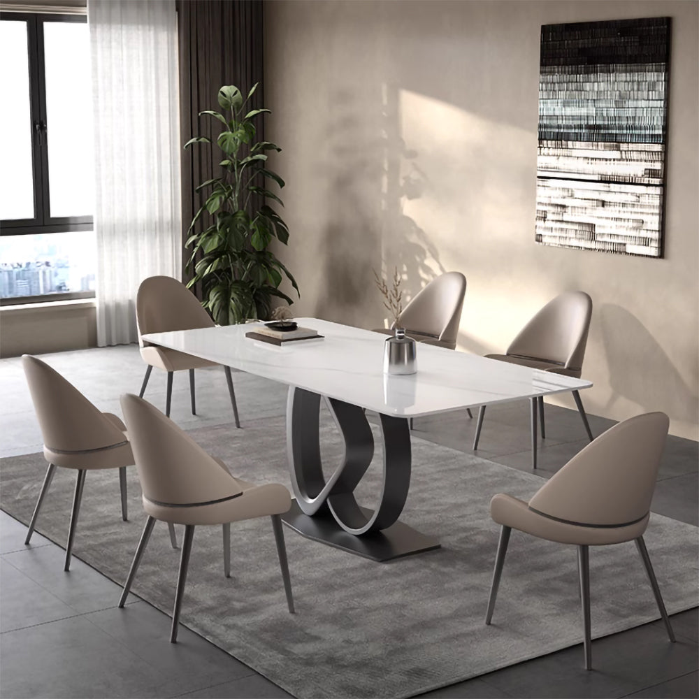 LUXORA DT1134 Minimalist Style 130-140-160-180cm Sintered Stone Dining Table